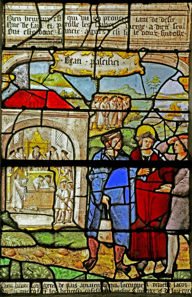 The Beatitudes，ÉgliseSainte-TanchedeLhuître，祝福是和平缔造者 作者 法语学校