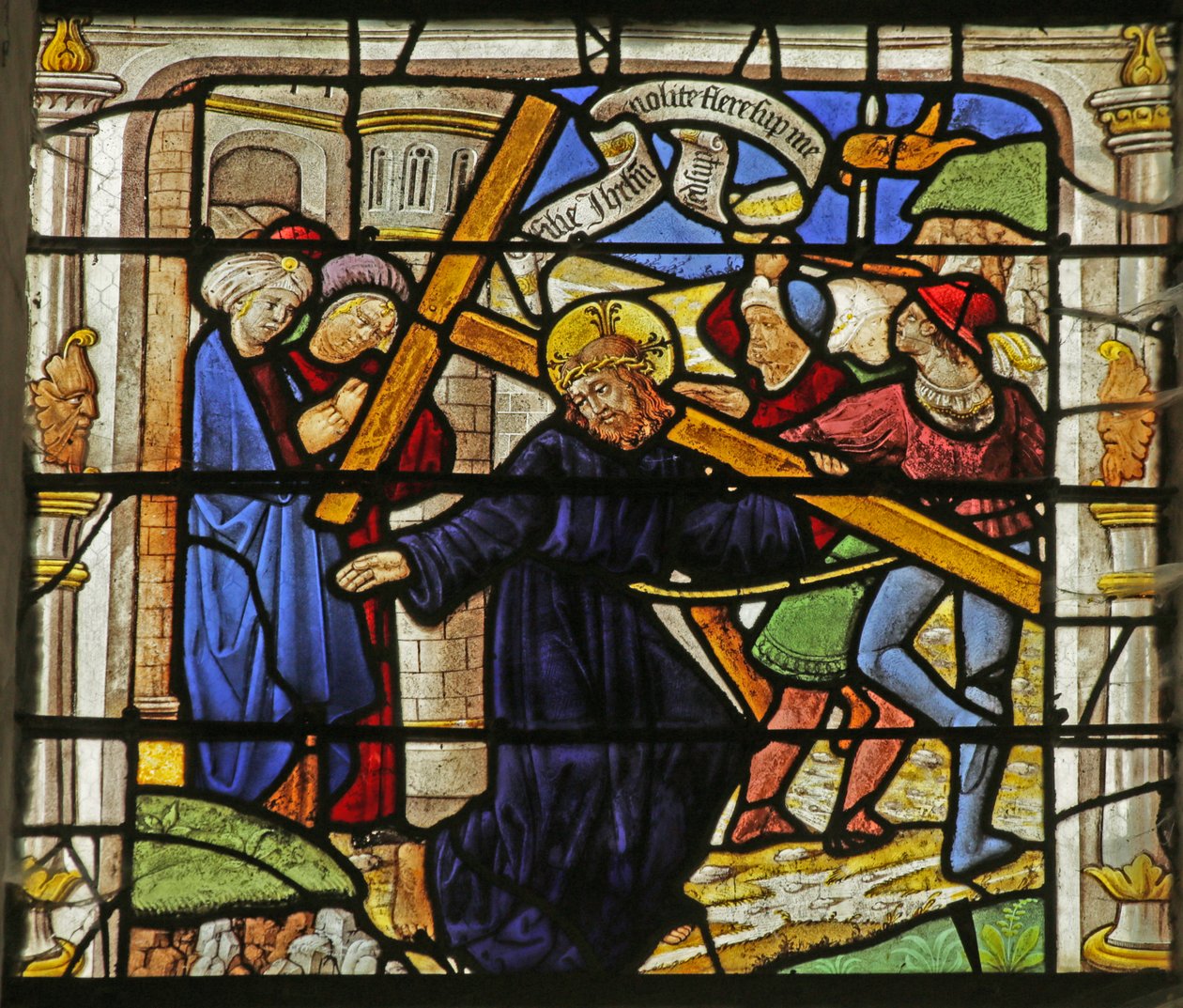 窗口描绘了Via Crucis 作者 法语学校