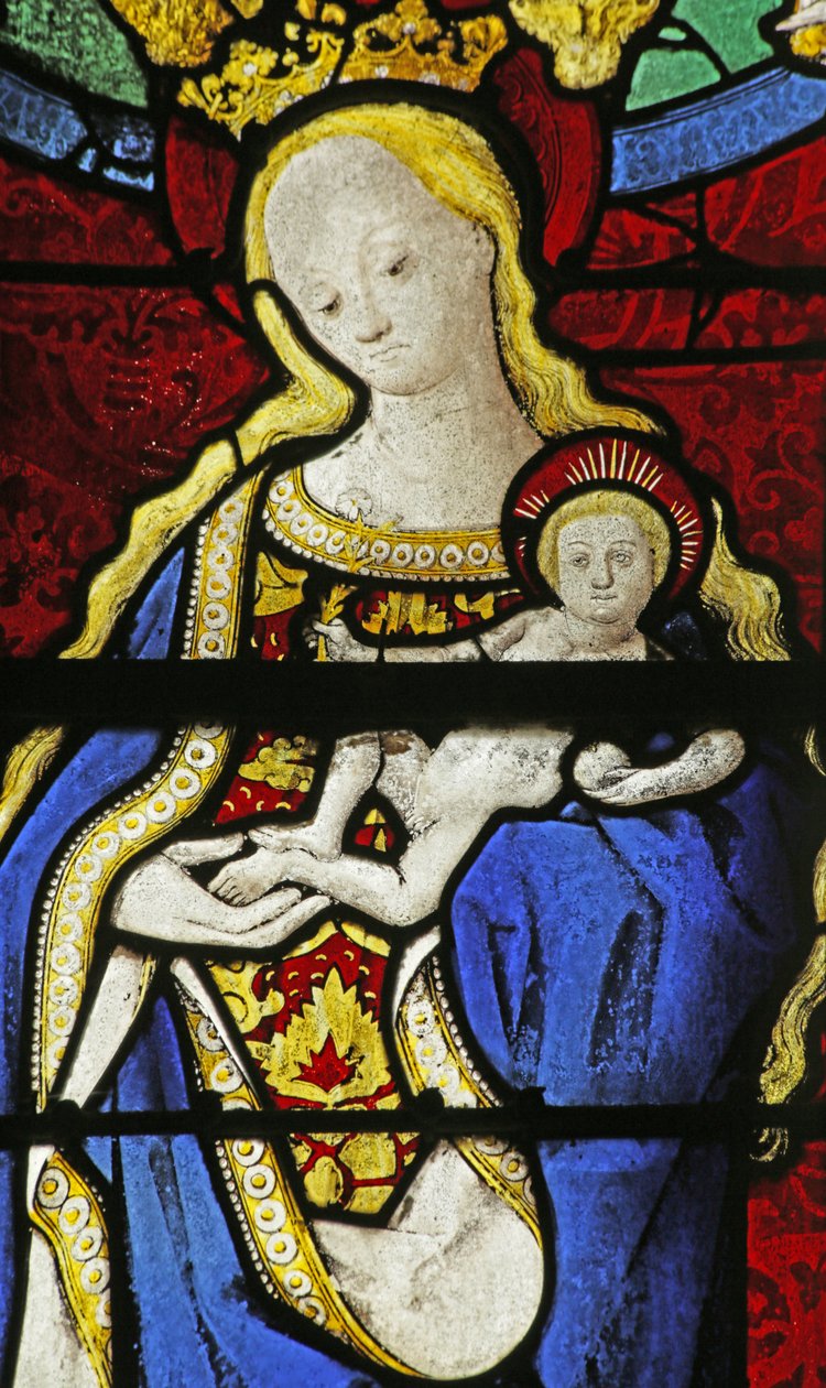 描绘圣母子的窗口，c.1495 作者 法语学校