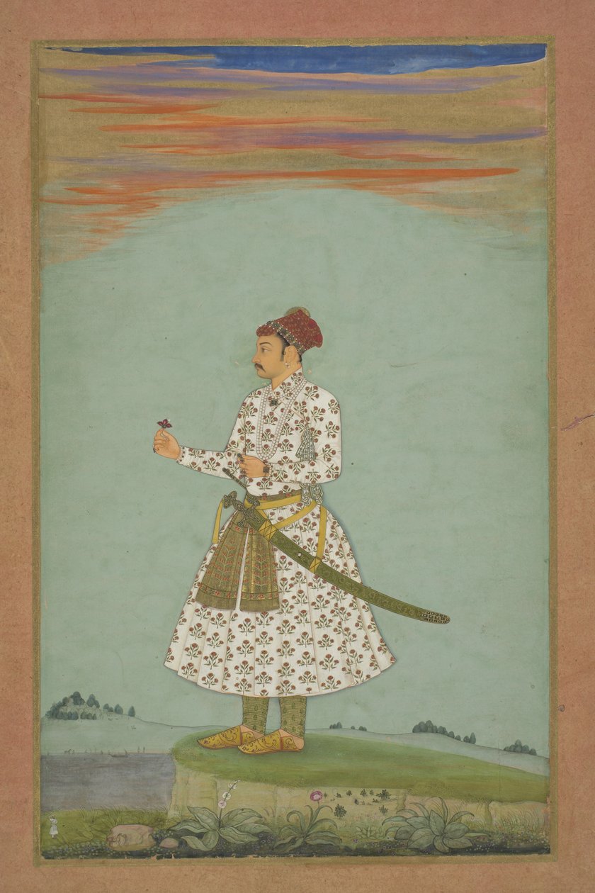 Amber的Maharaja Rama Singh（I），c。 1660（专辑叶片上的水粉和纸上的金色） 作者 印度学校