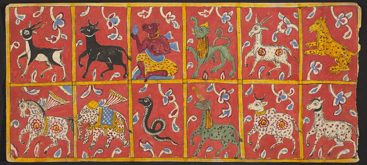密宗手稿Sangrahani Sutra，16世纪末（纸上写着） 作者 印度学校