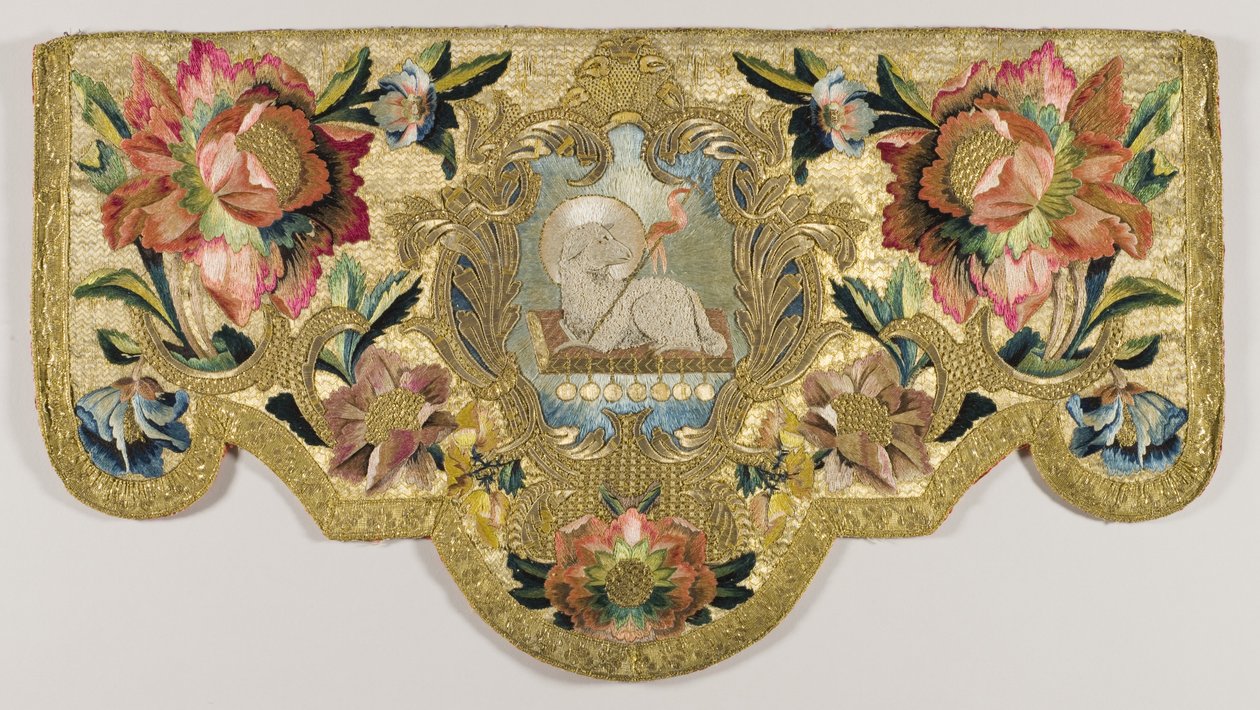 教会讲台挂，c.1730（纺织品） 作者 墨西哥学校