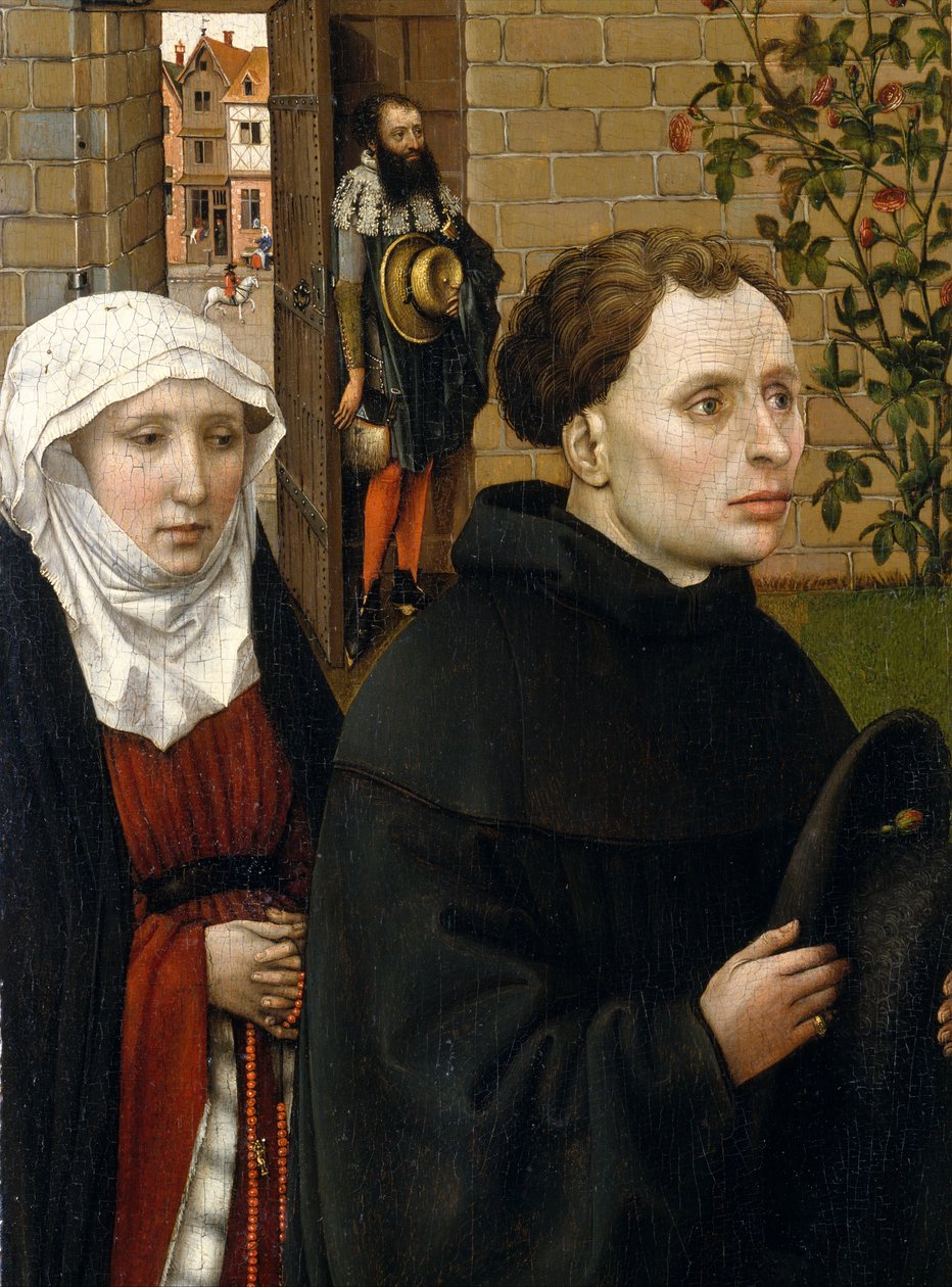 报喜三联画（Merode Altarpiece），c.1427-32（橡木油） 作者 13758 1444弗勒马尔大师