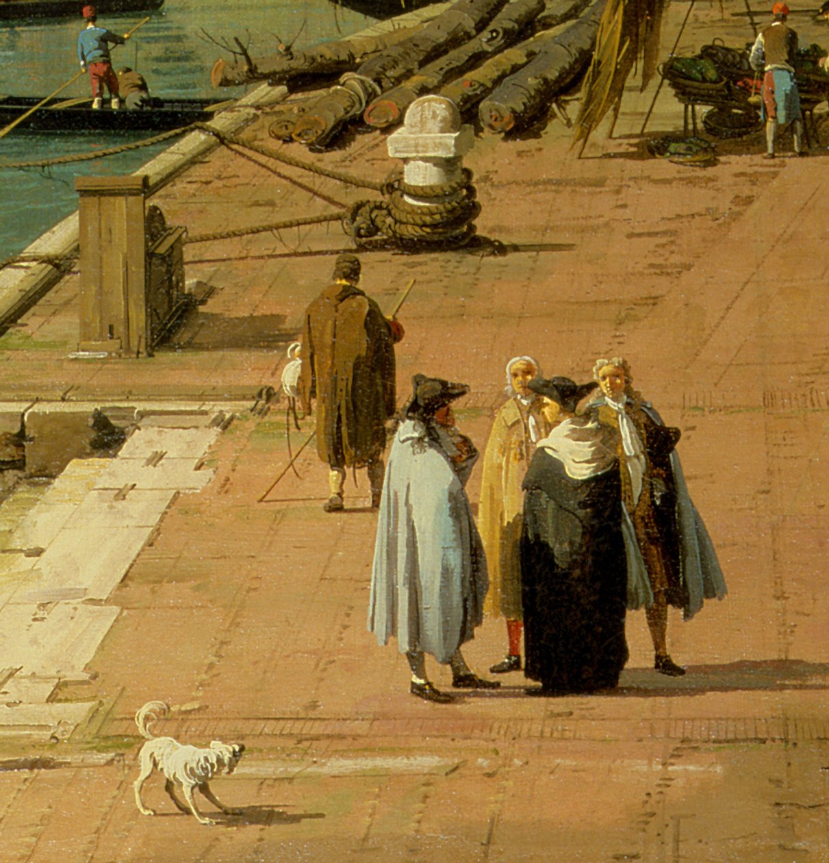 Riva degli Schiavoni，向西看（细节134746） 作者 乔瓦尼·安东尼奥运河（Canaletto）
