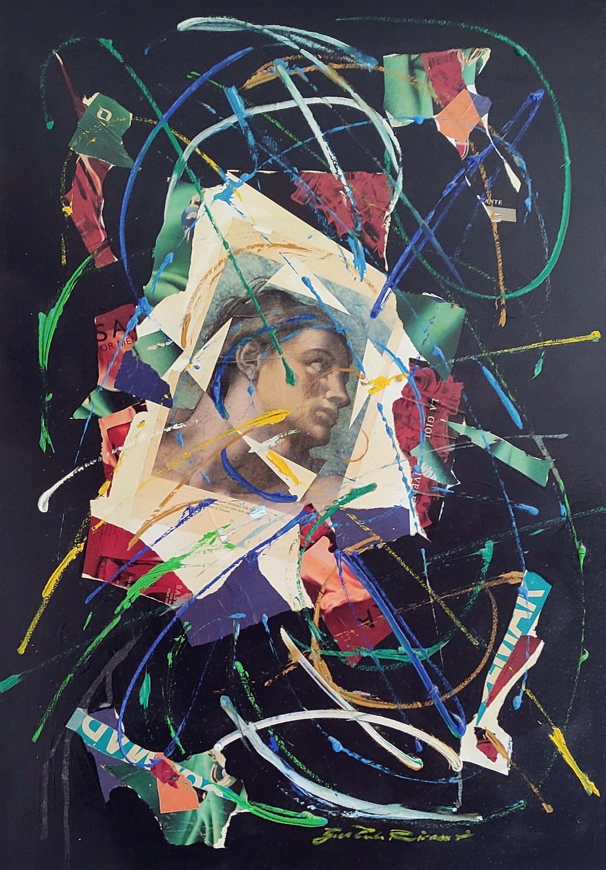 G.C.里卡迪，《阿达莫》，1986 年，布面混合材料，70x100，意大利。 作者 吉安·卡洛·里卡迪