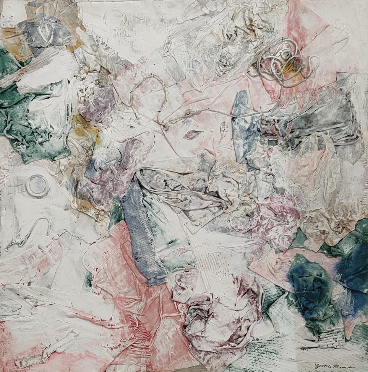 G.C.Riccardi，Composizione n.1，1998，Gemischte Technik，125x125，Arpino，Stiftung Umberto Mastroianni，意大利。 作者 吉安·卡洛·里卡迪