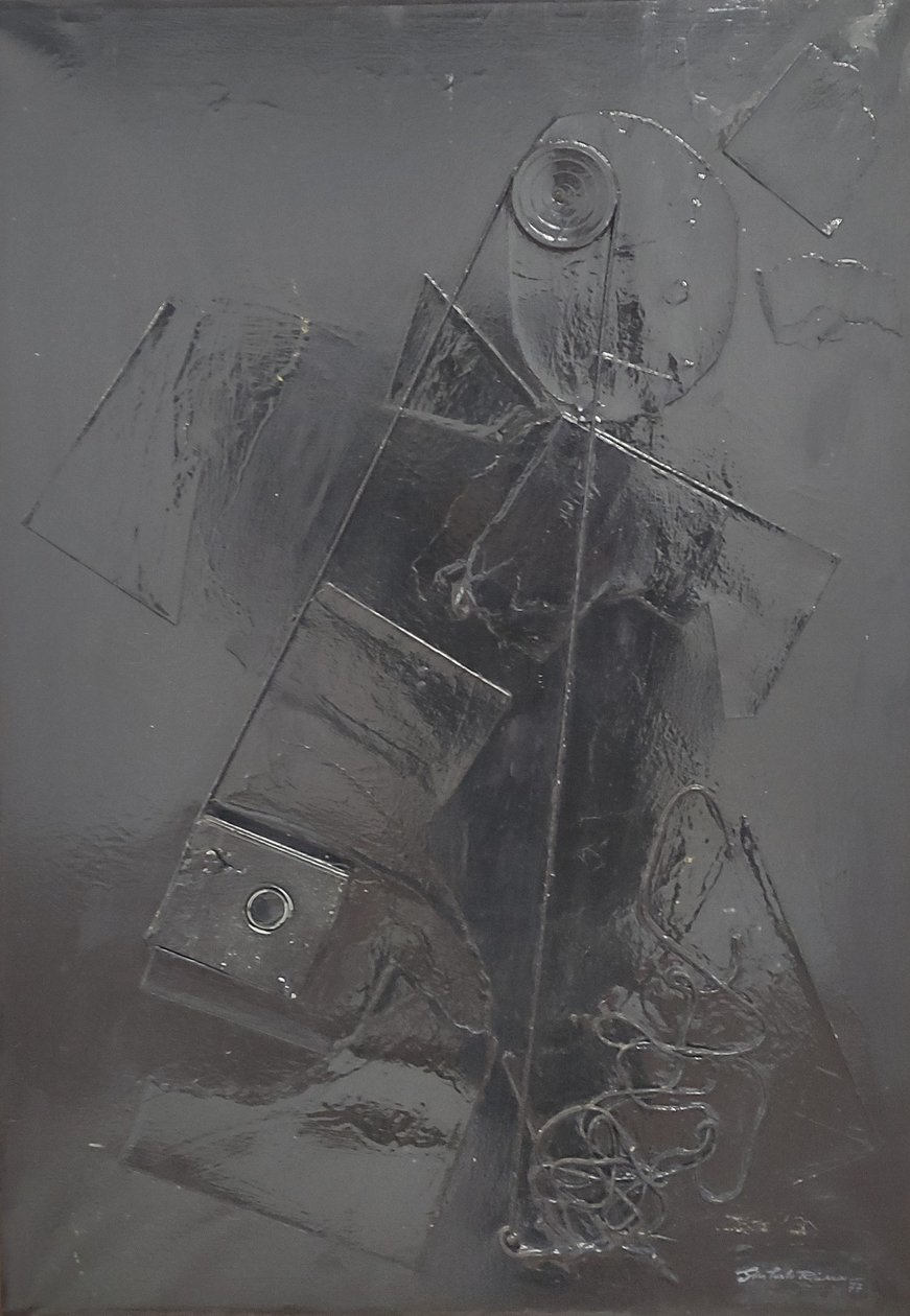 G.C.里卡尔迪，Combustione n.2，1977 年，布面混合媒介，60x80，阿尔皮诺，翁贝托-马斯特罗亚尼基金会，意大利。 作者 吉安·卡洛·里卡迪