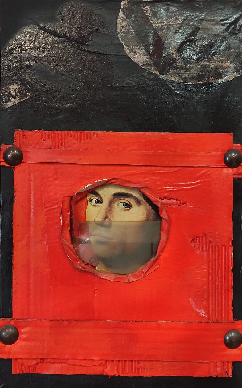 G.C.Riccardi, Breve corsa, 1986, Gemischte Technik, 60x80, Italien. 作者 吉安·卡洛·里卡迪