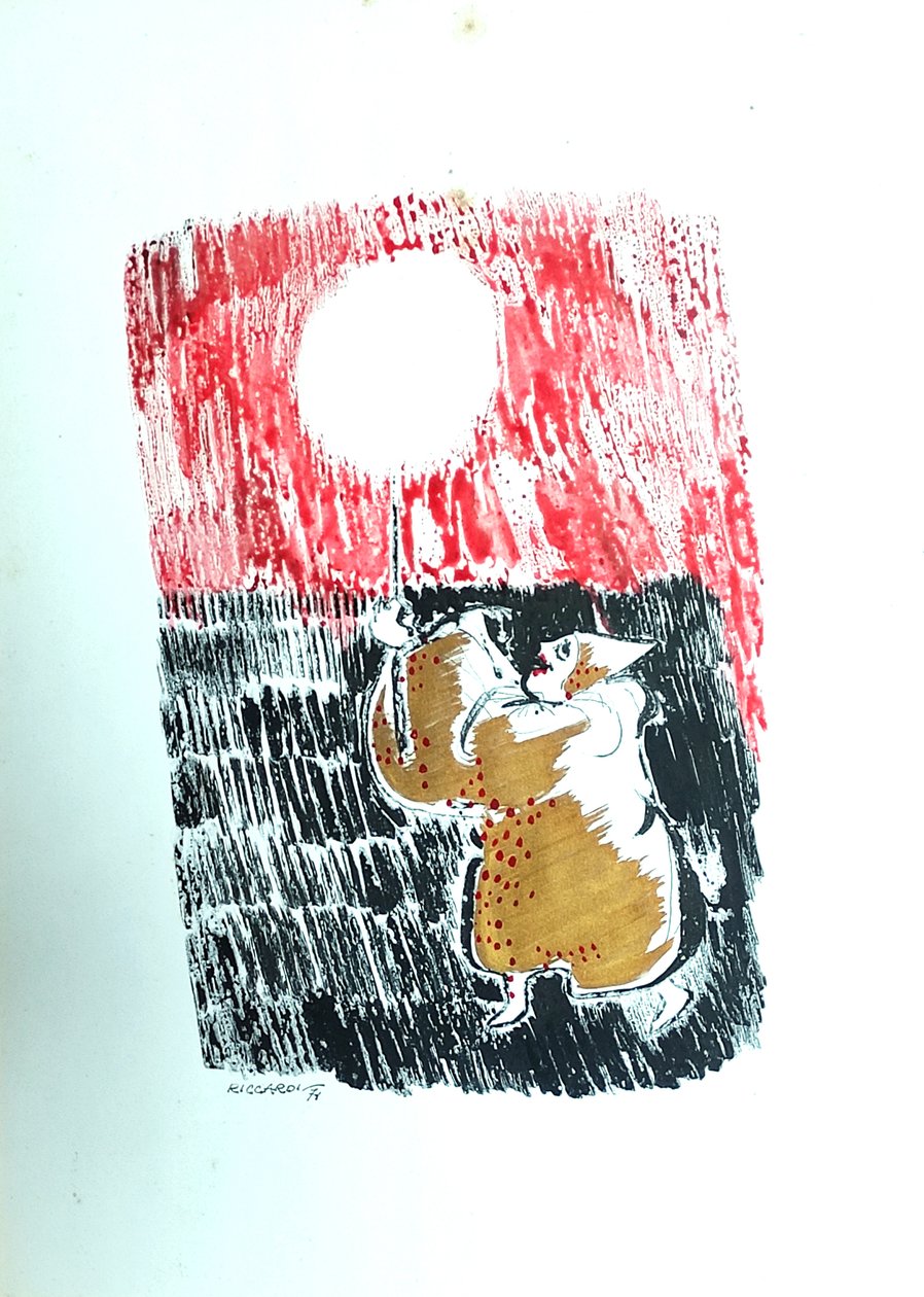 G.C.里卡尔迪，《无题》，1974 年，意大利，纸板，32x46。 作者 吉安·卡洛·里卡迪