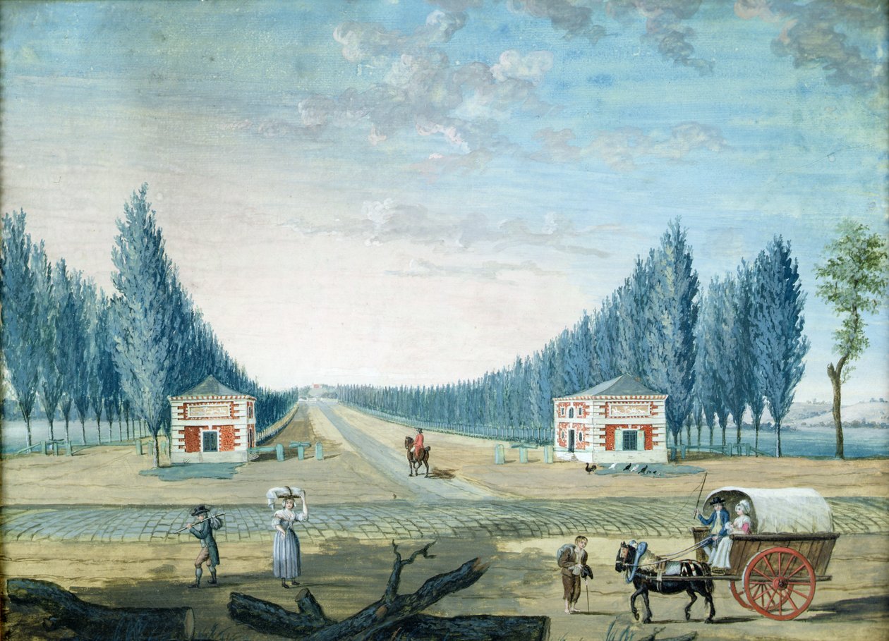Parc du Raincy的入口，c.1754-93 作者 1717 1806卡蒙泰勒