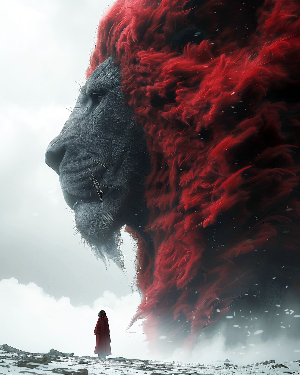 狮子与人》：梦幻般的壁画海报设计 作者 法赫塔利·阿卜杜勒拉希姆