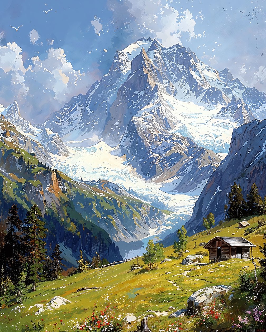 花山风景，卧室墙饰 作者 法赫塔利·阿卜杜勒拉希姆
