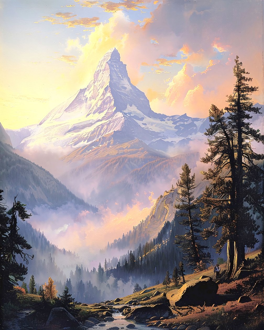 远山风景，现代墙面装饰创意 作者 法赫塔利·阿卜杜勒拉希姆