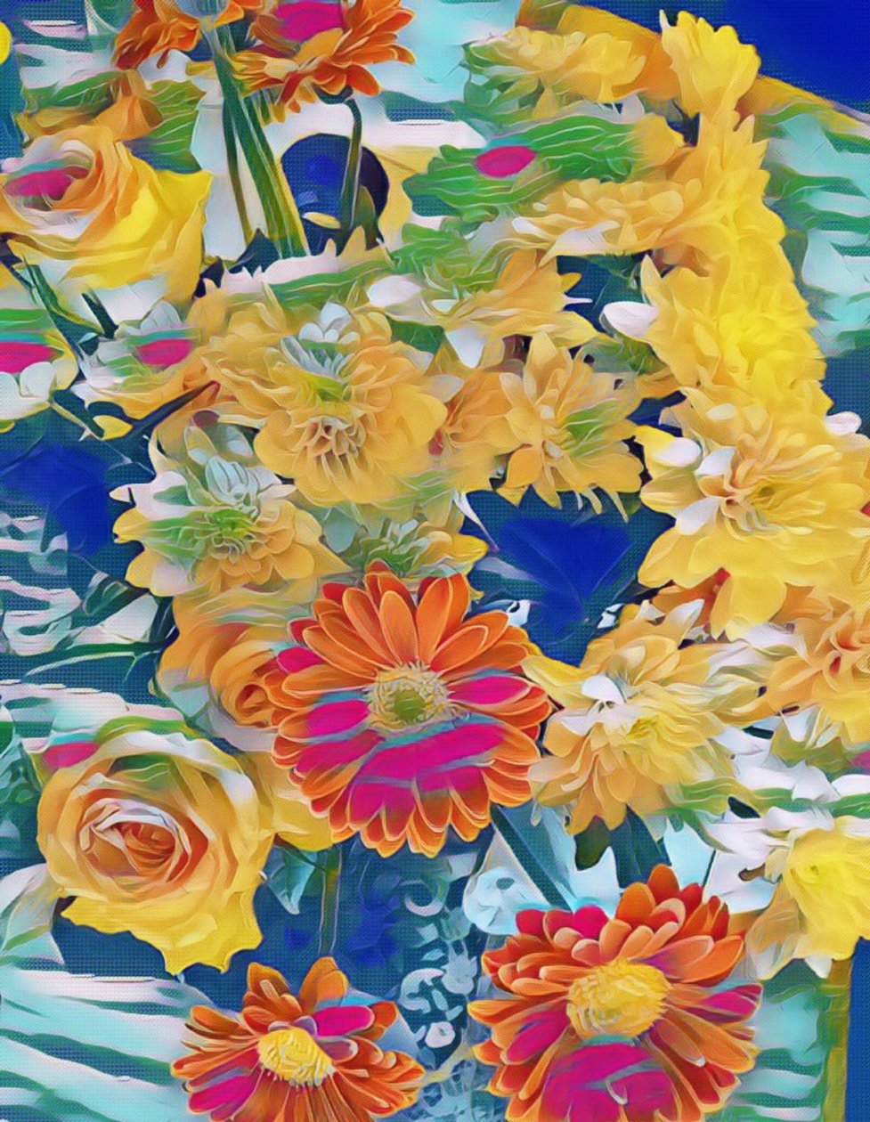 带着晨露的玫瑰和雏菊 作者 玛格丽特乌利亚特