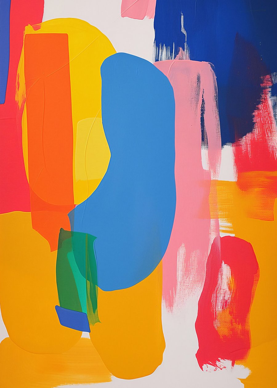 快乐色彩画简约儿童友好风格，画布和墙面装饰 作者 法赫塔利·阿卜杜勒拉希姆