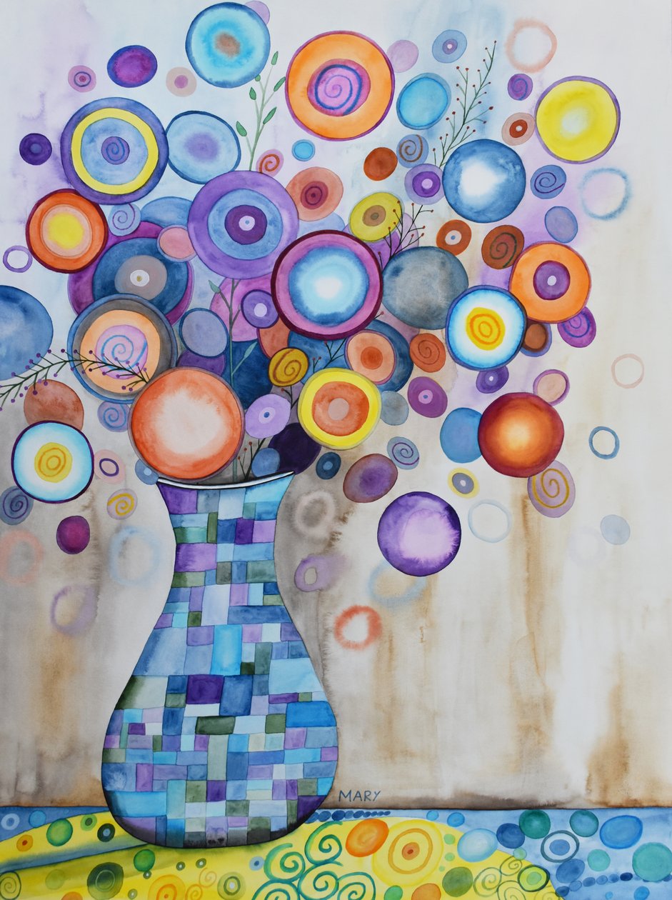 梦幻花束 作者 玛丽的水彩画
