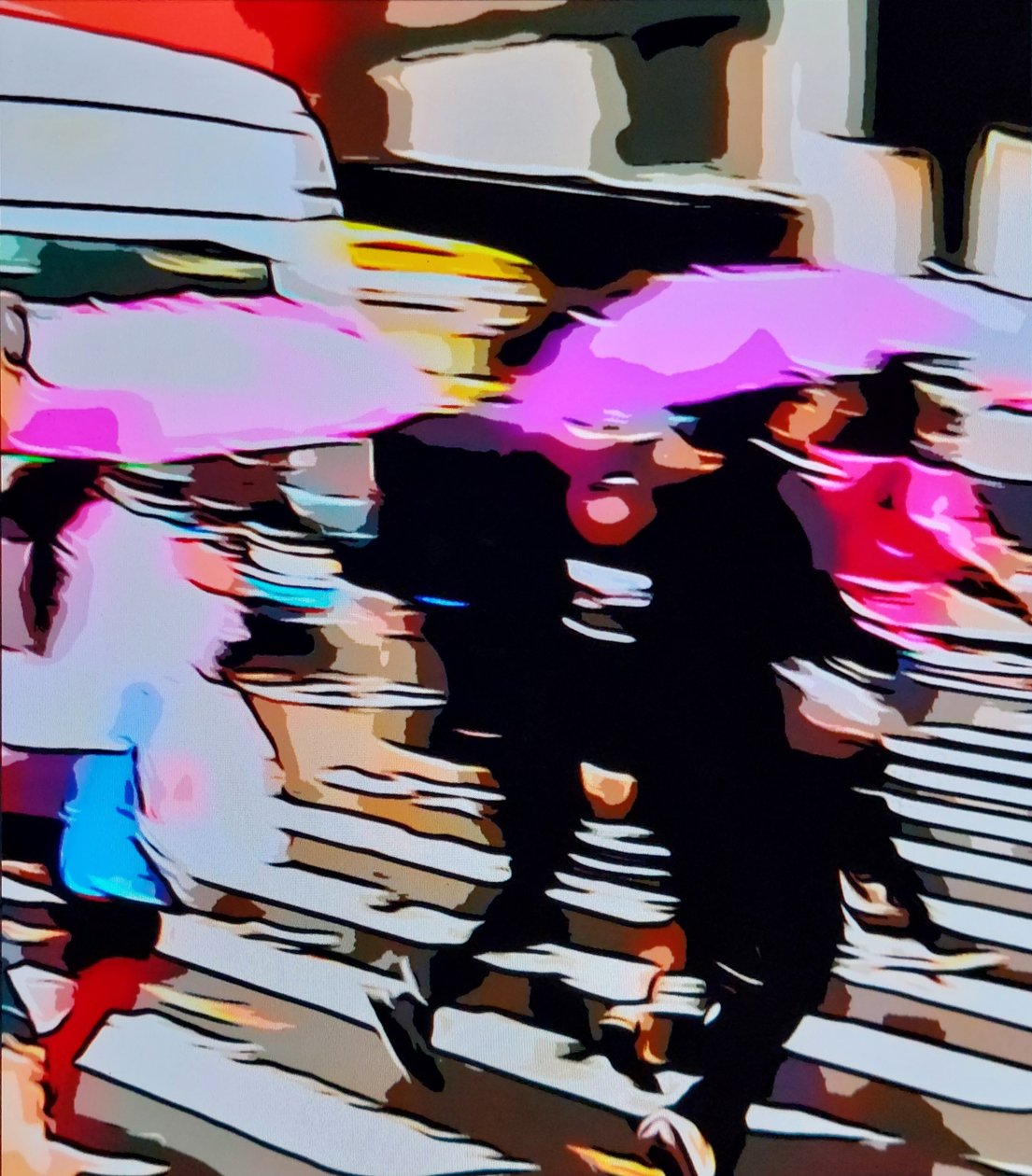 粉红色雨伞 作者 马韦特 