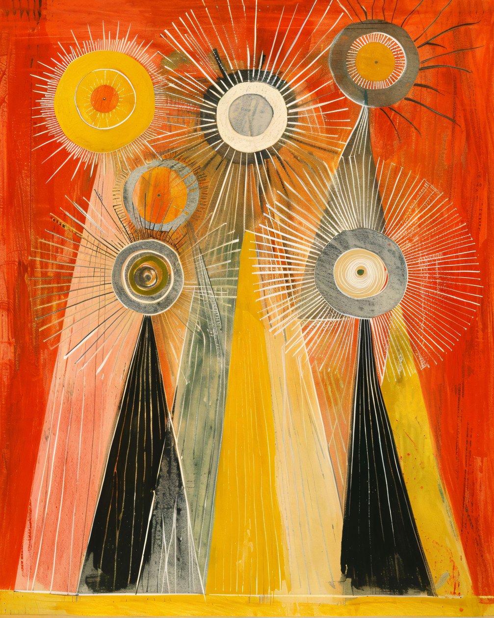 抽象油画 Hilma af Klint 的灵感、神秘风格、经典墙饰 作者 法赫塔利·阿卜杜勒拉希姆