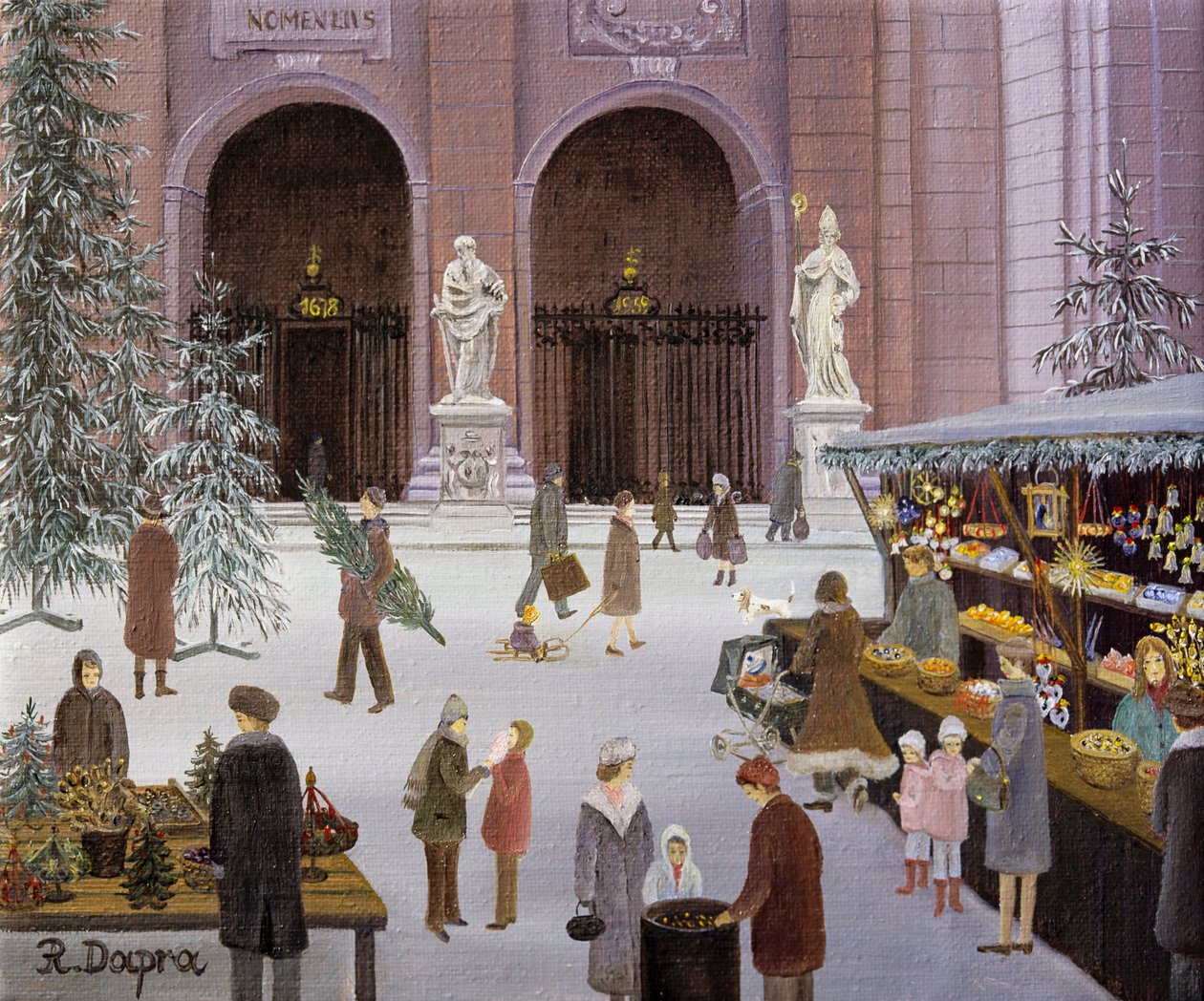 大教堂广场上的圣诞集市 作者 