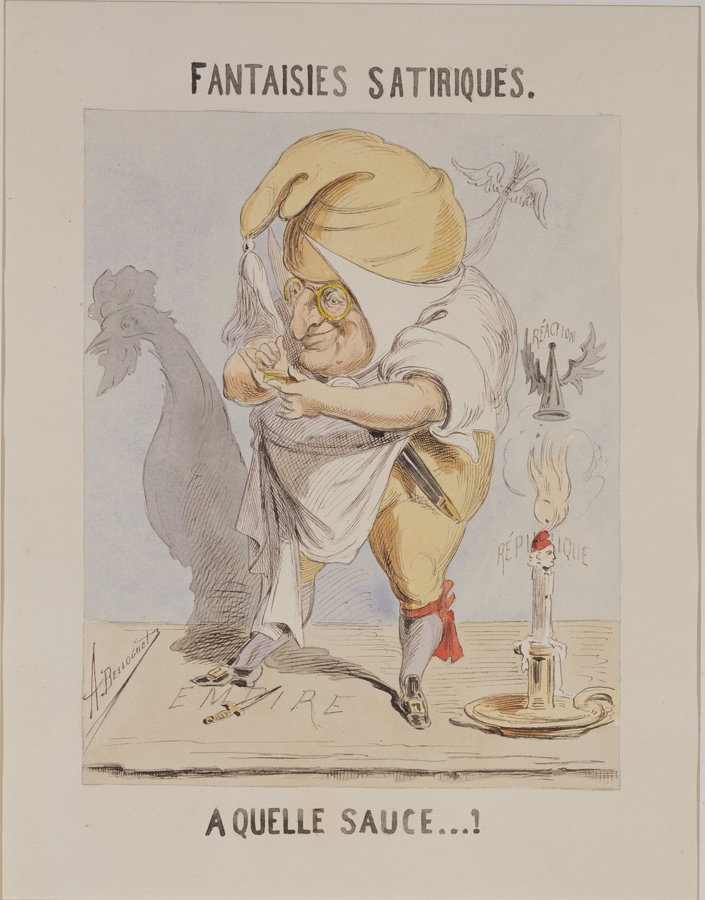 讽刺幻想，阿道夫·梯也尔漫画（1797-1877） 作者 贝洛格