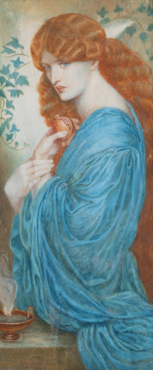 Prosrpine在Gabriel Dante Rossetti之后，1890年（wc on ivorine） 作者 A.科西·拉利
