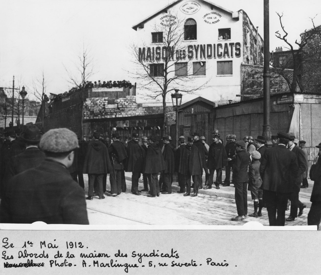 1912年5月1日巴黎Maison des Syndicats周边地区（bw照片） 作者 马林格