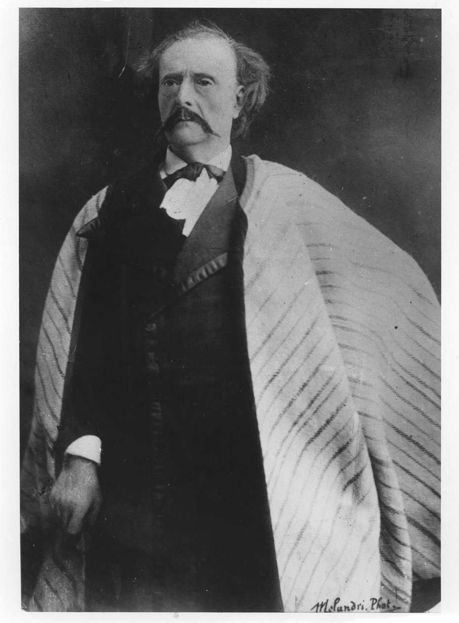 Jules Amedee Barbey d&39;Aurevilly的肖像（1808-89） 作者 梅兰德里
