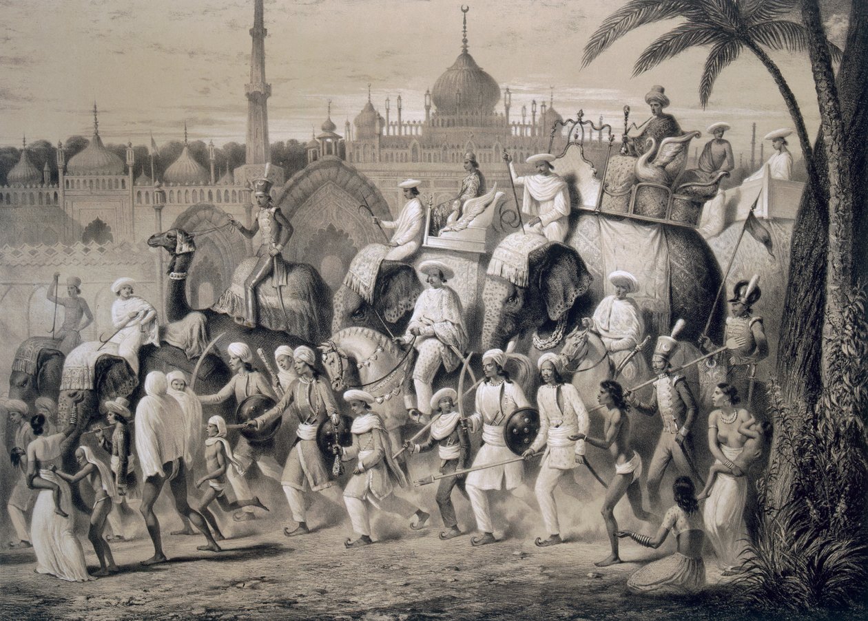 Lucknow，主要街道，来自&39;印度的航行&39;，1859年 作者 A.索尔特科夫
