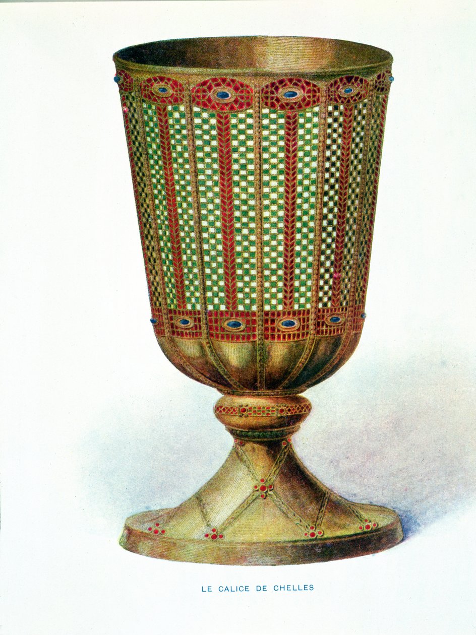 Chelles圣杯，由Henri Leclerq和Fernand Cabrol在20世纪初的基督教考古和礼仪词典中的插图 作者 索萨（A. du Saussay）
