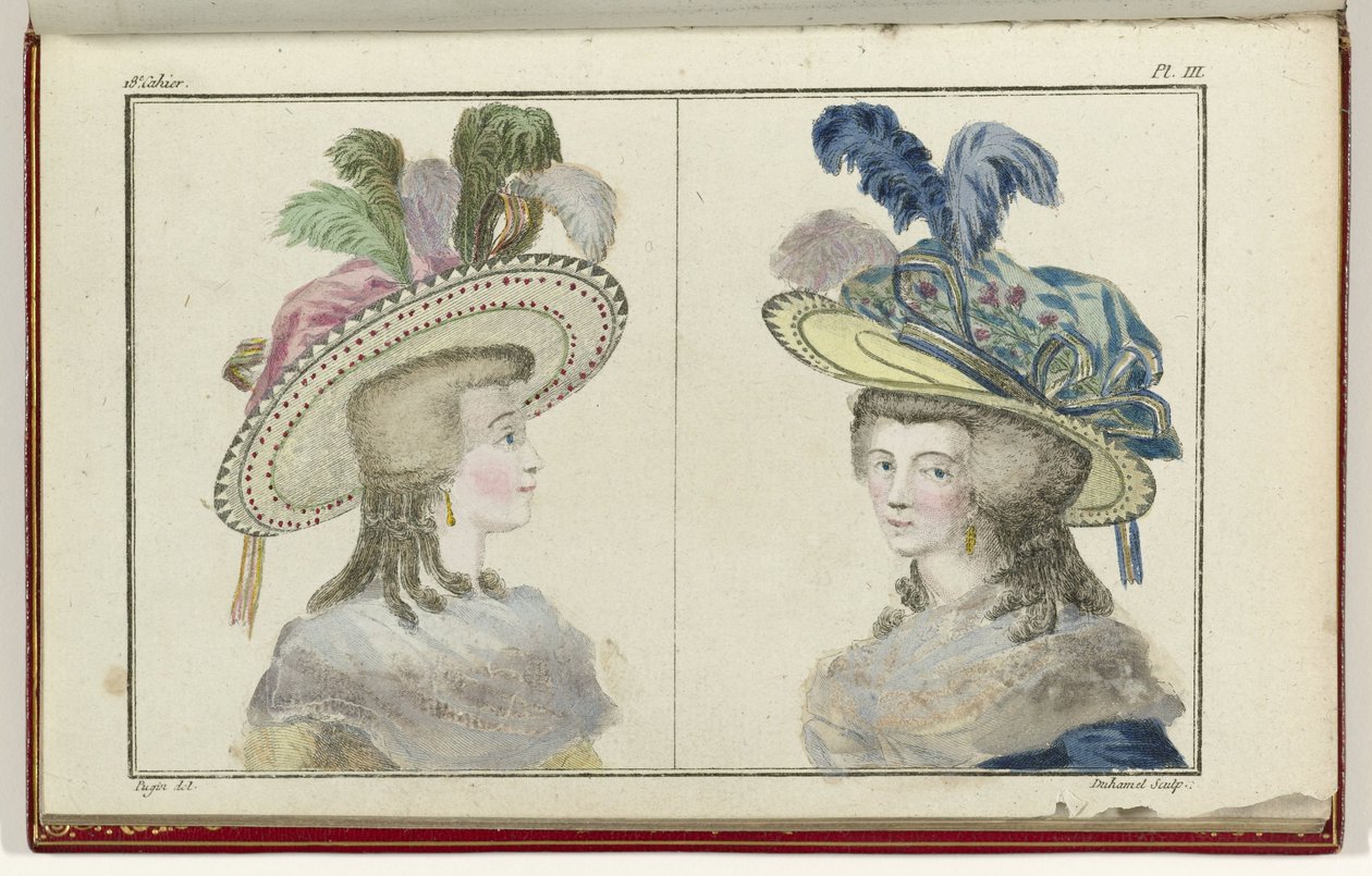 Cabinet des Modes or Les Modes Nouvelles》，1786 年 8 月 1 日，第 III 插图 作者 AB杜哈梅尔