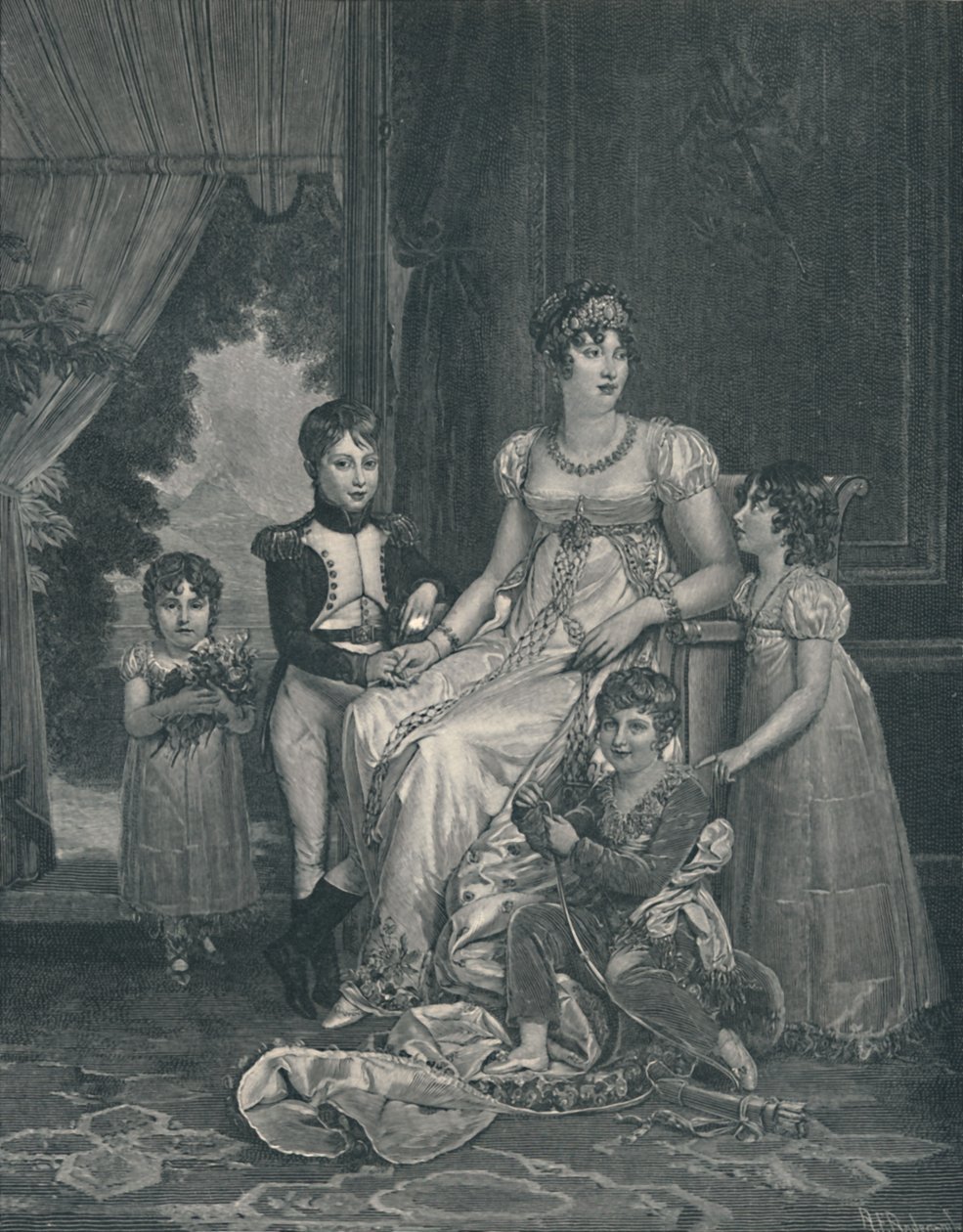 Marie-Annunciad-Caroline Bonaparte》，约1810年，1896年 作者 AE安德森