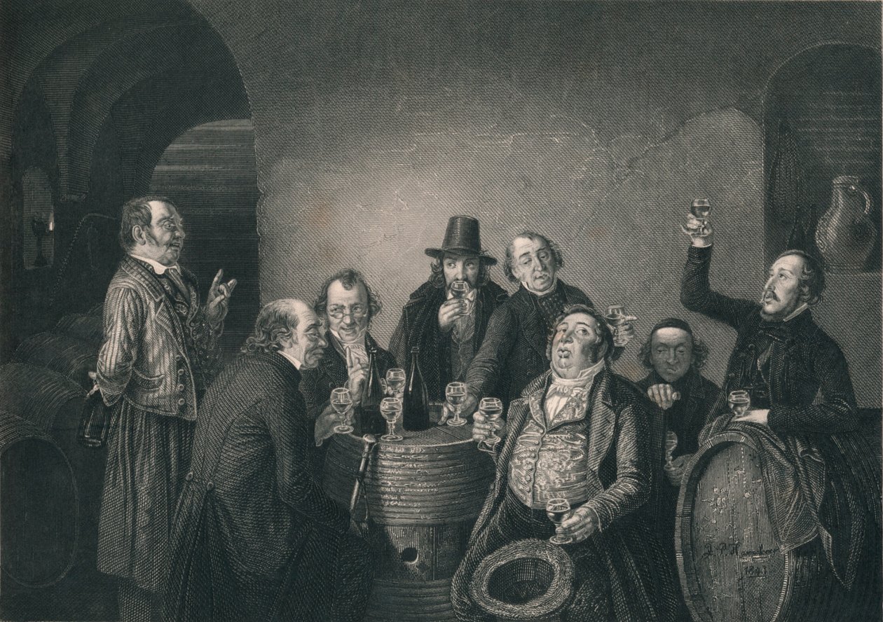 葡萄酒委员会"，19世纪中期。 作者 啊佩恩