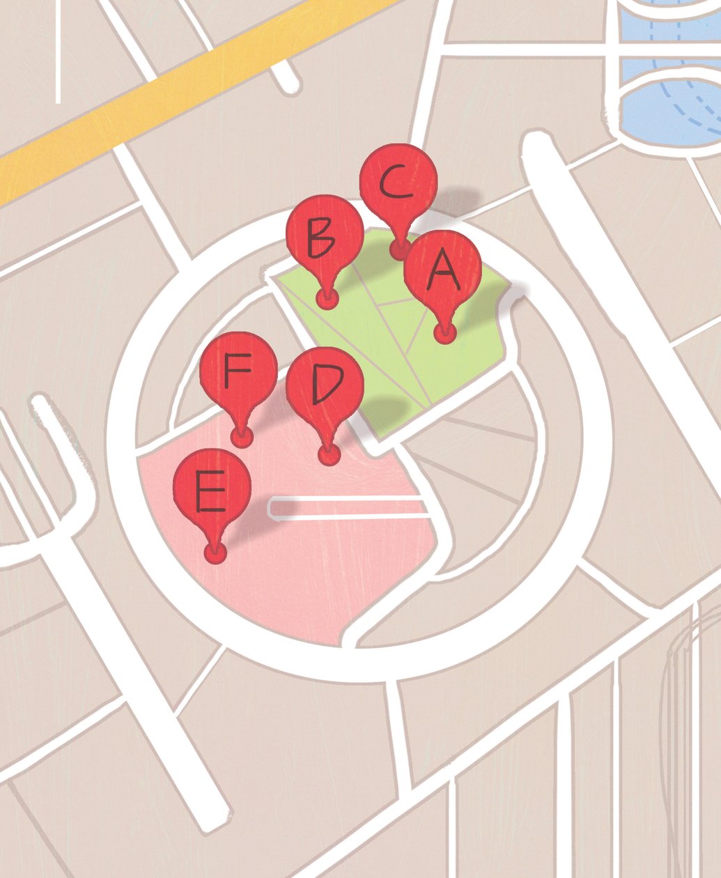 Restaurant map, 2014 作者 答：理查德·艾伦