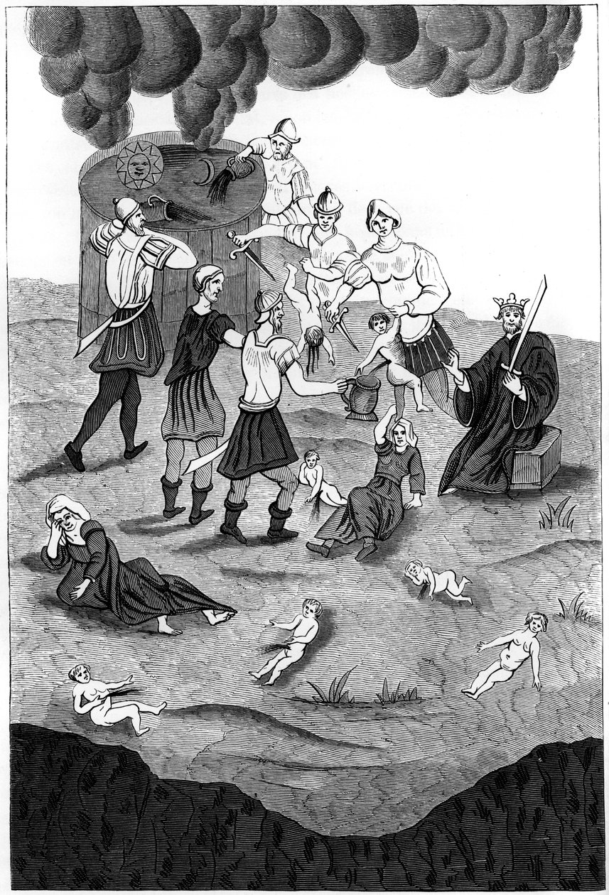 1849年，犹太人从基督教徒的血中为他们的神秘仪式献血 作者 比森