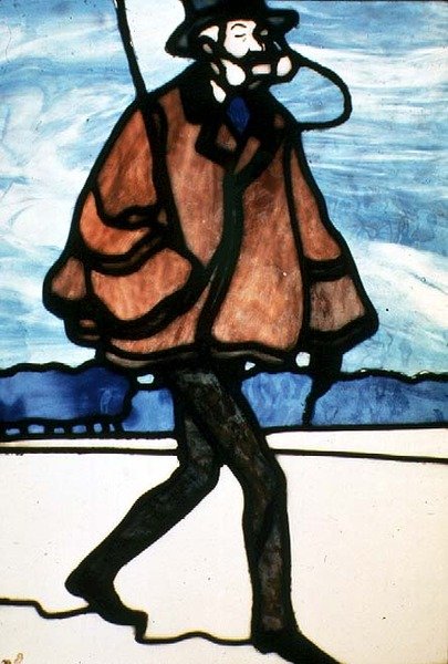 The Dandy，c.1900（彩色玻璃） 作者 A. Canissar