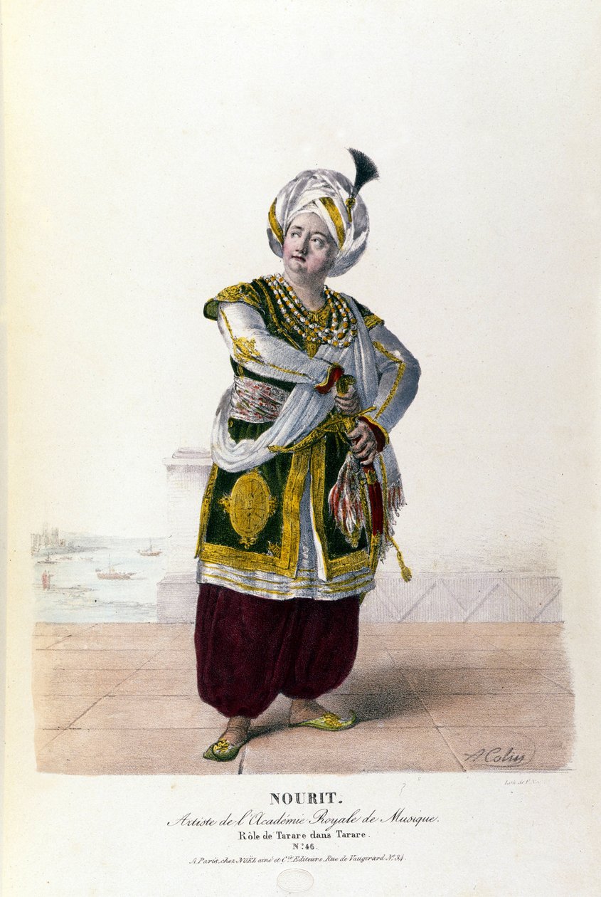 安东尼奥-萨列里（1750 - 1825）的歌剧《Tarare》中的阿道夫-努里特。 作者 柯林