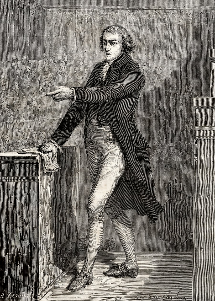 Jean-Baptiste Louvet de Couvrai，由H. de la Charlerie雕刻，来自Louis Blanc的“法国革命史”（1811-82） 作者 戴玛