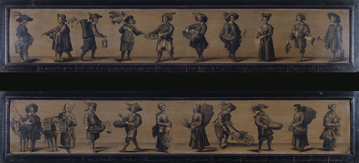 Les Cris de Paris，1634 年（木板油画） 作者 A·多伊