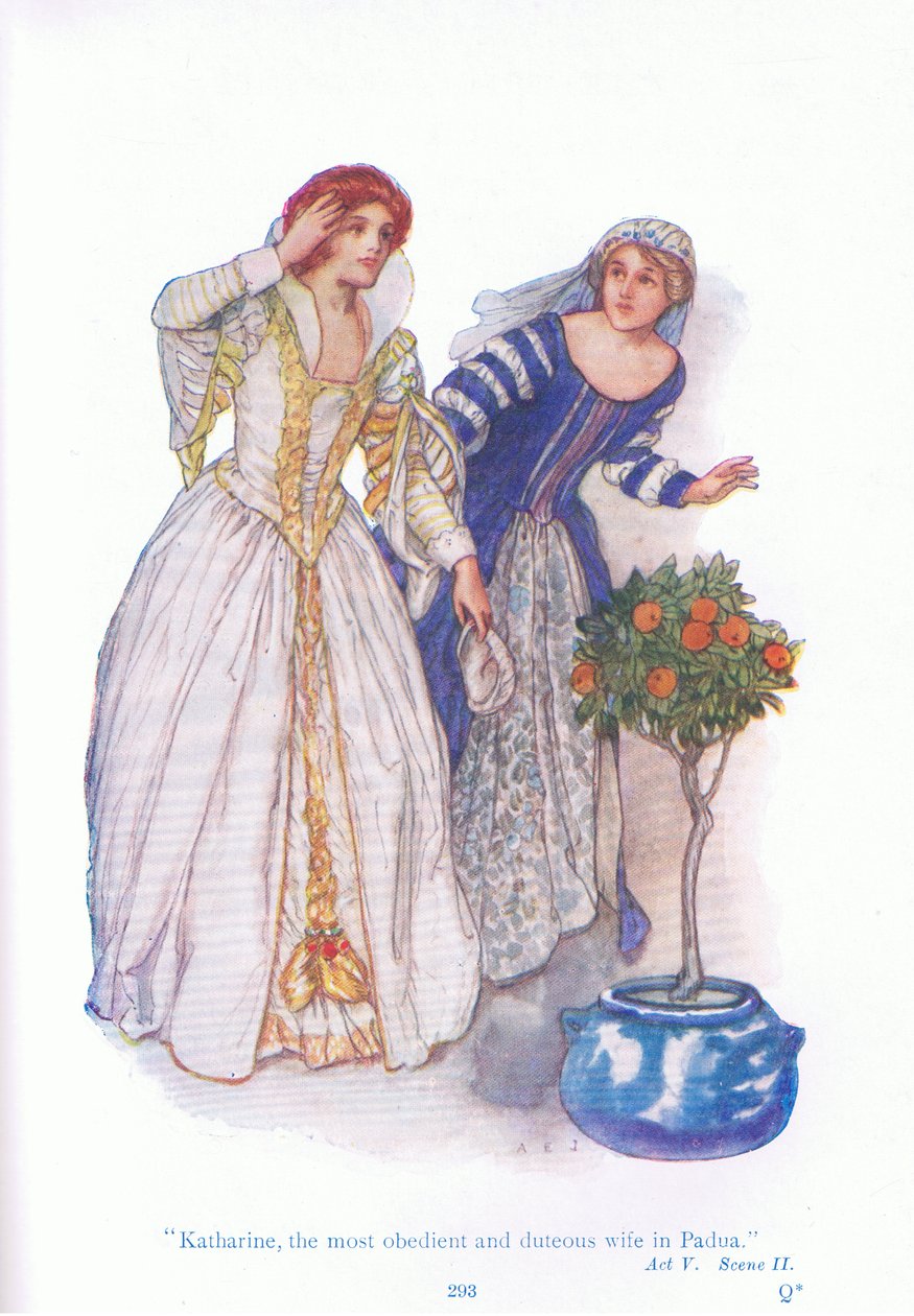 Katherine the most obedient and duteous wife in Padua (The Taming of the Shrew), from Tales from Shakespeare pub. by Ward Lock & Co Ltd 作者 杰克逊