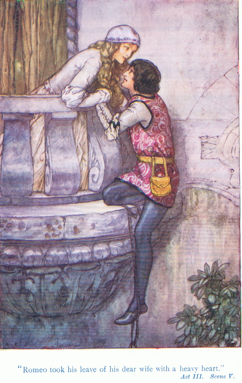 Romeo took leave of his dear wife with a heavy heart (Romeo and Juliet), from Tales from Shakespeare pub. by Ward Lock & Co Ltd 作者 杰克逊