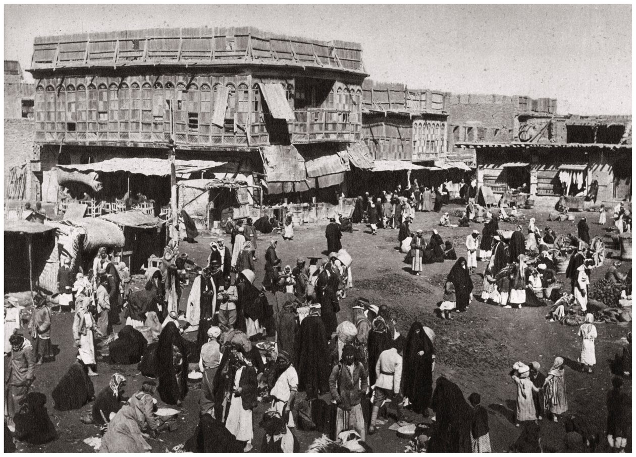 在1925年的市场Dijaj市场，巴士拉，伊拉克，。 作者 凯里姆