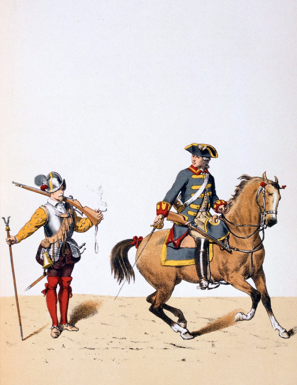 法国皇家军队，c1750 1887年 作者 A.勒默西耶