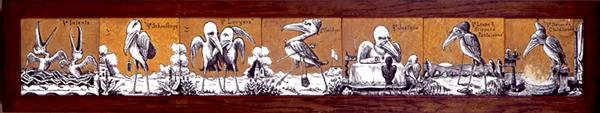 瓦片板，约1876年（混合媒体） 作者 马森
