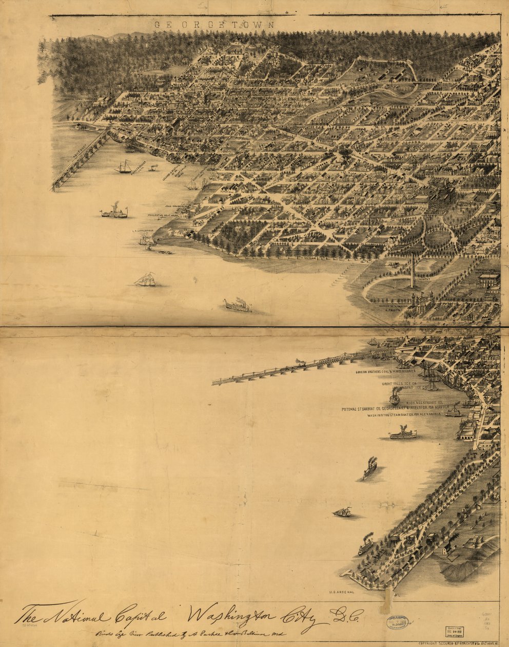 国家首都，华盛顿市，D.C. 作者 A. Sachse and Co.