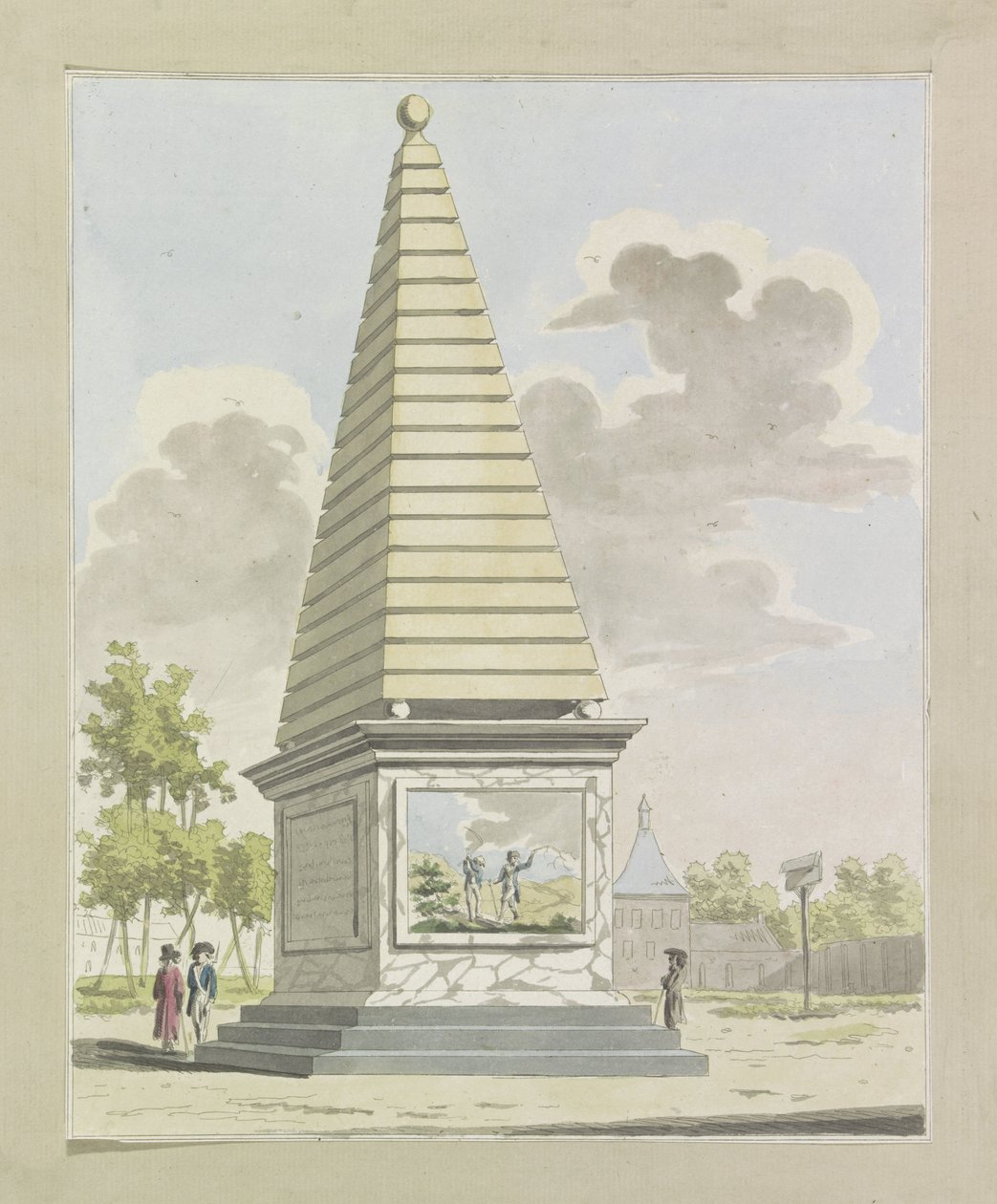 种植园的装饰，1795 年 1795年阿姆斯特丹联盟节装饰品十盘（系列标题） 作者 A.沃克