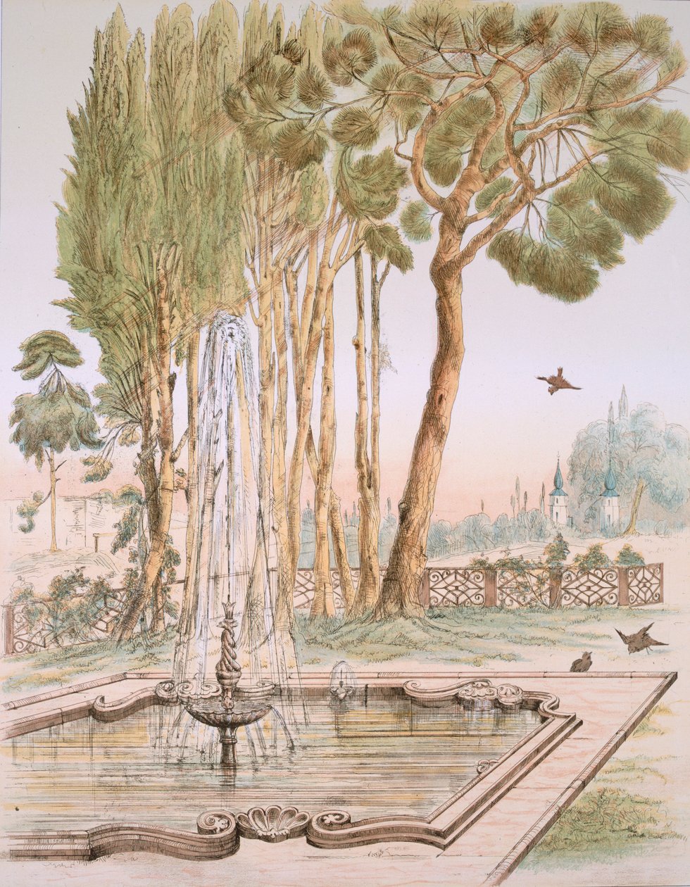 土耳其的一个花园，酒吧。1883. 作者 博蒙特