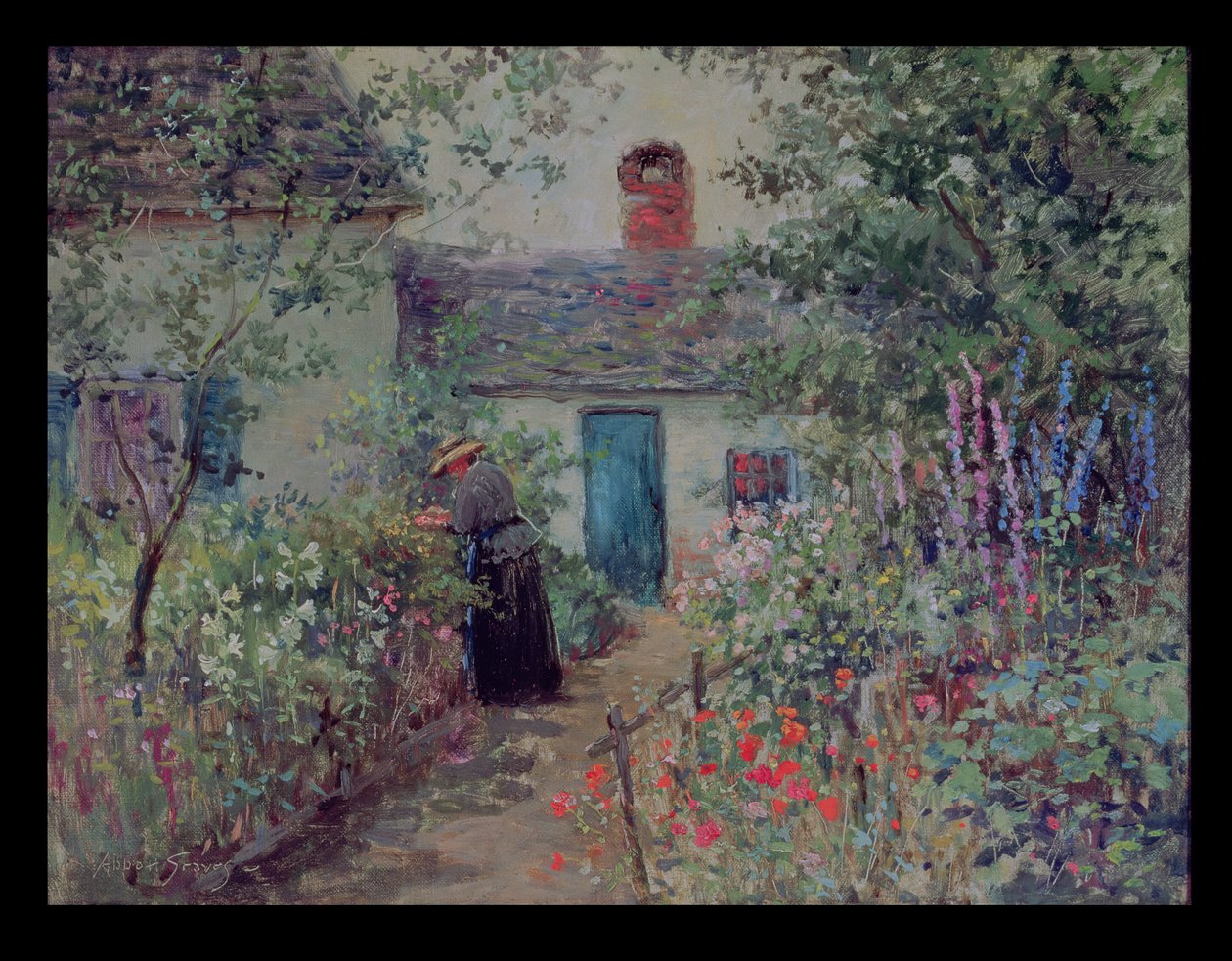 花园，1900年 作者 雅培·富勒·格雷夫斯