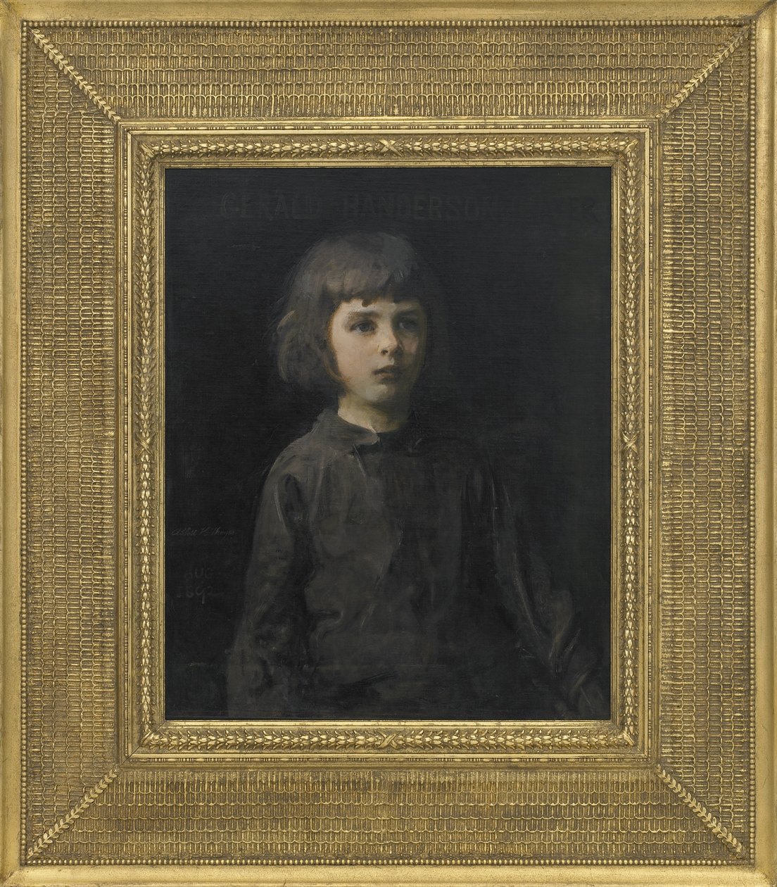 艺术家之子的肖像，1892年 作者 雅培汉德森塞耶
