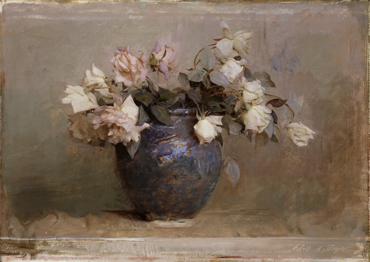 玫瑰花，1890年。 作者 雅培汉德森塞耶