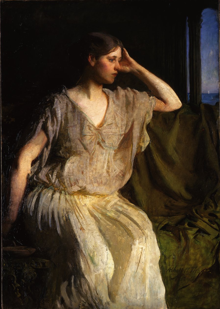 希腊礼服的妇女，c.1894 作者 雅培汉德森塞耶